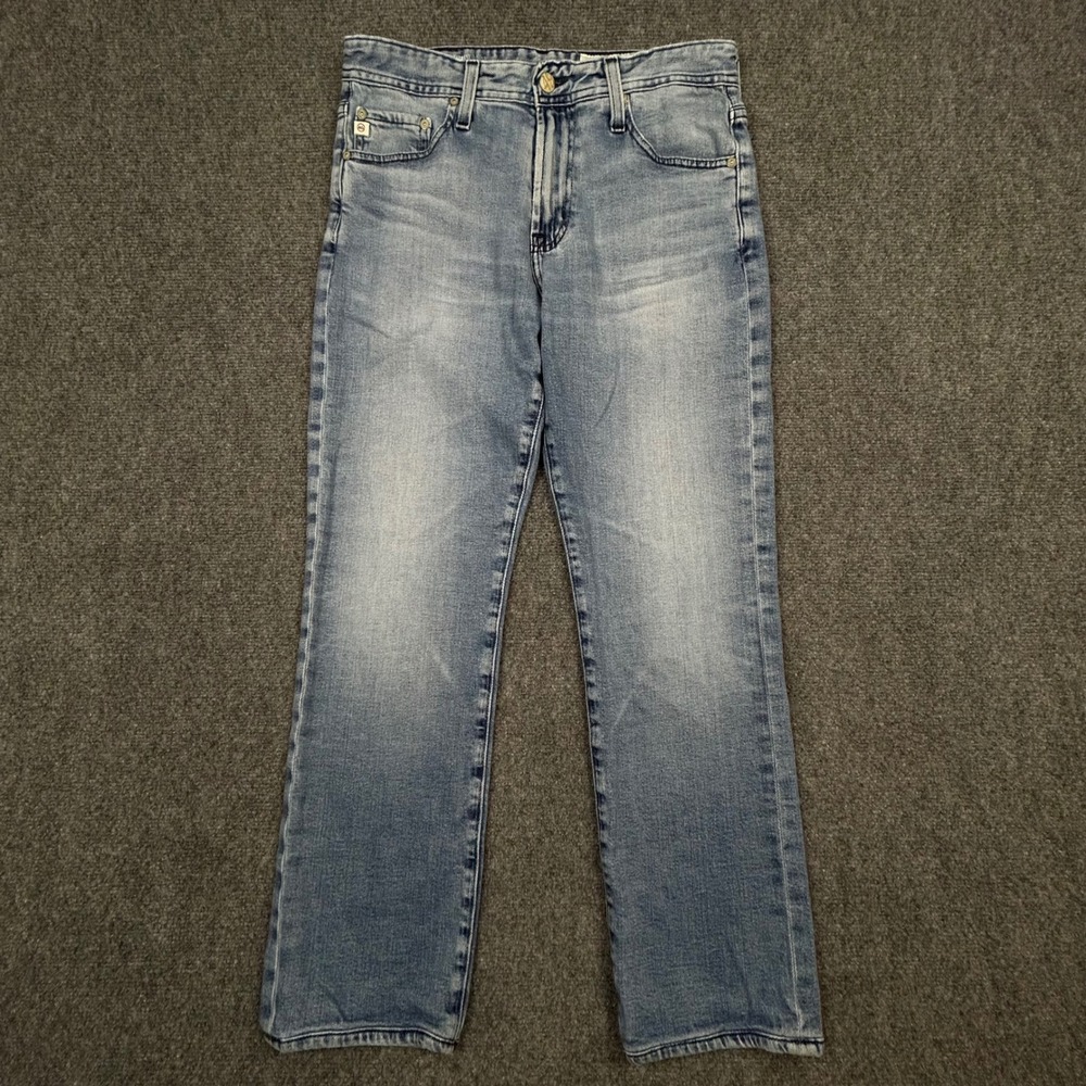 AG Adriano Goldschmied Everett Jeans Mens 30x33 Light Wash Denim Slim Stretch